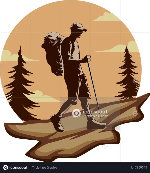 Aventure en montagne  Illustration