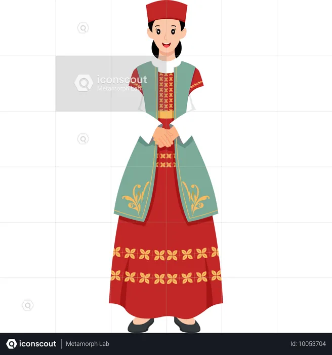 Montenegro Wedding Dress  Illustration