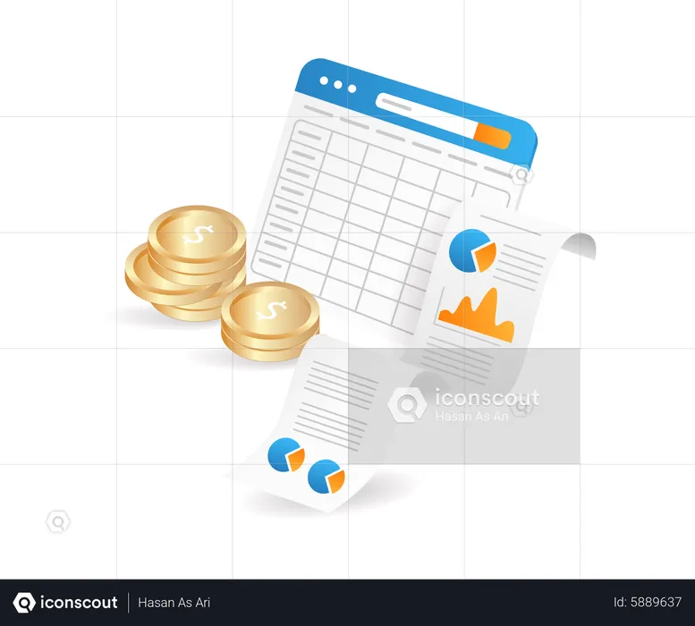 Monthly business income analysis  Illustration