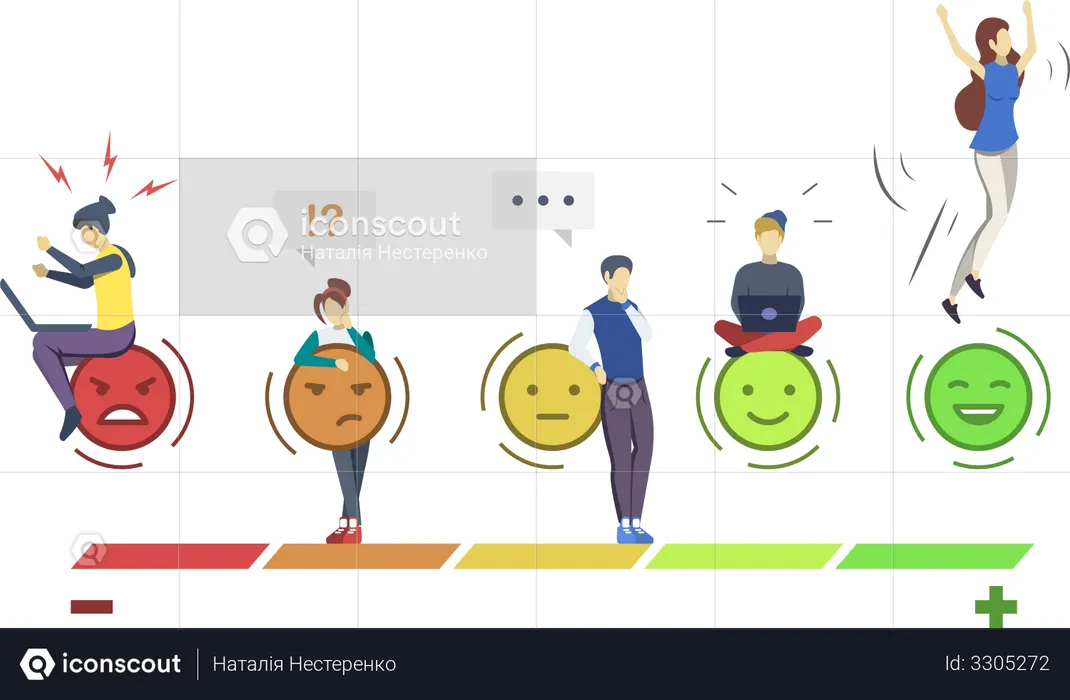 Mood rating scale  Illustration