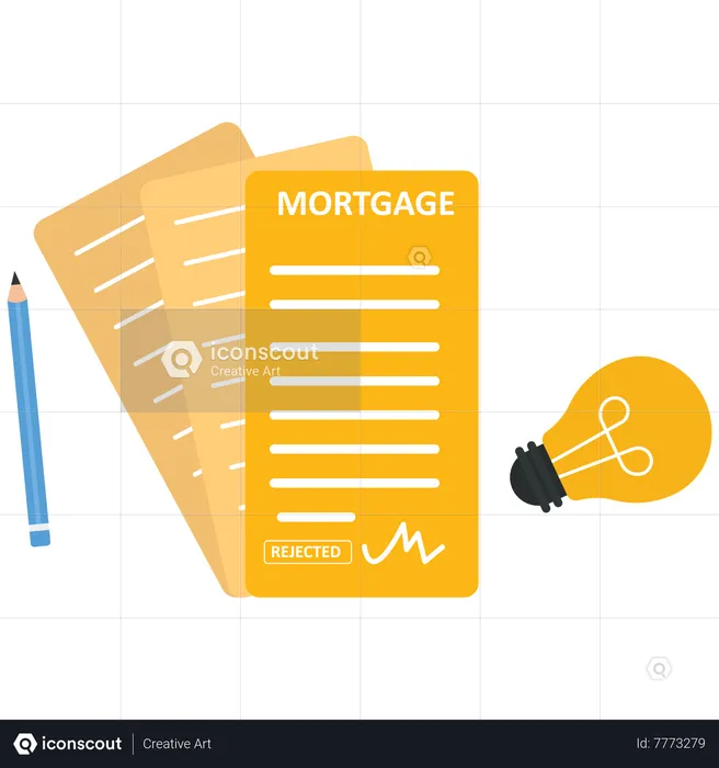 Mortgage applications are rejected  Illustration