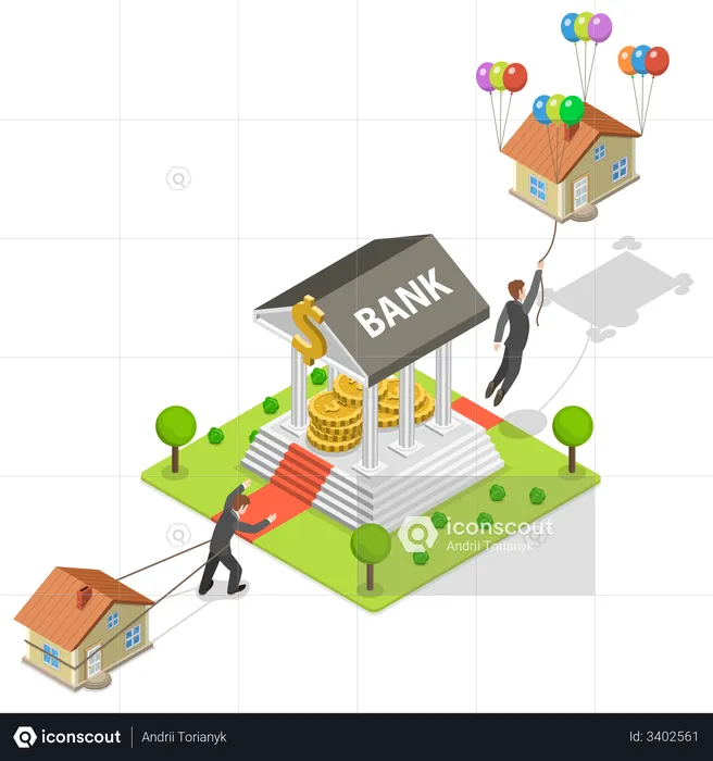 Mortgage refinancing  Illustration