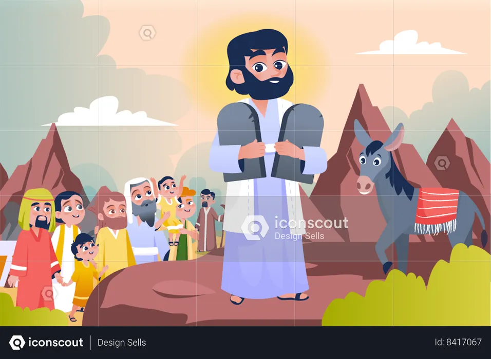 Moses told people  Illustration