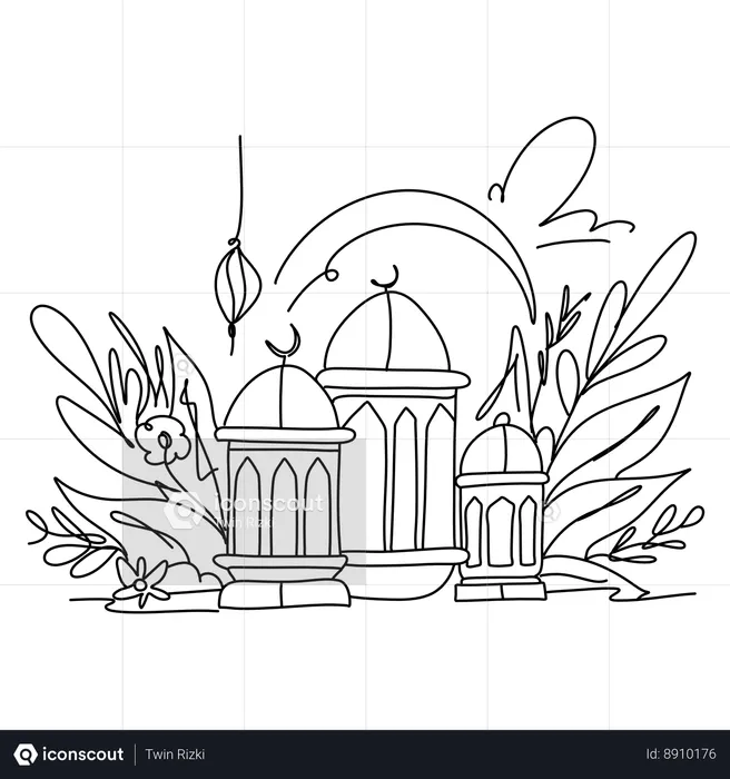 Mosque Building  Illustration