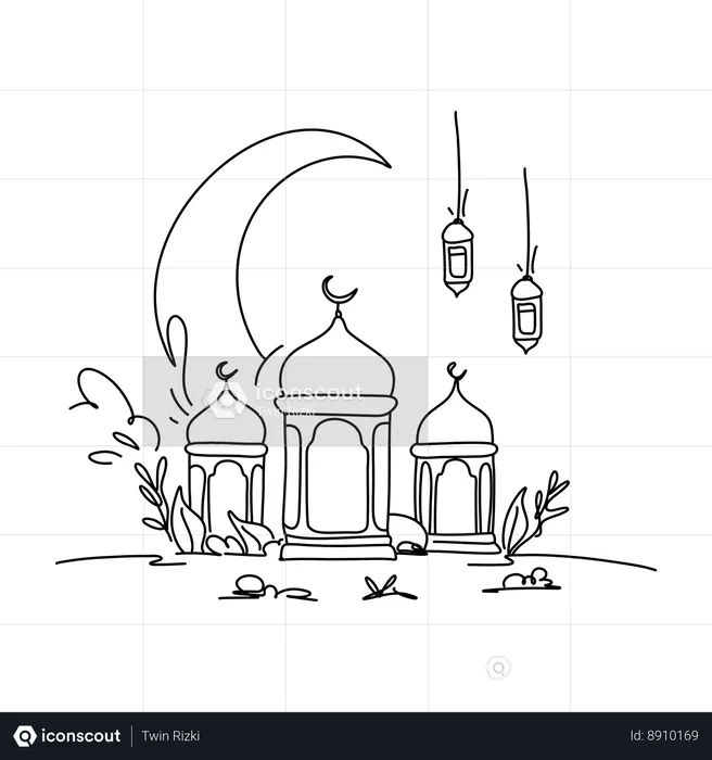 Mosque Building  Illustration