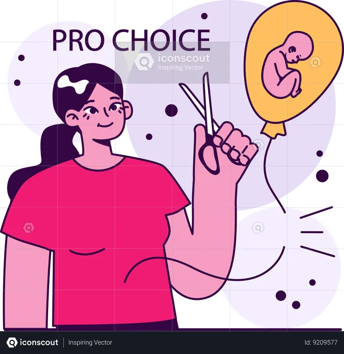 Mother choice to cancel unborn child with gynaecology surgery  Illustration