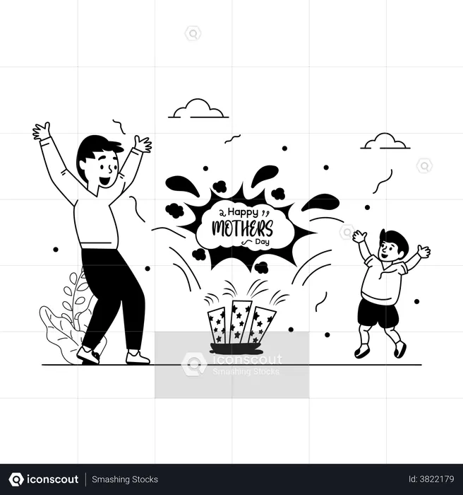 Mother Day Celebration  Illustration