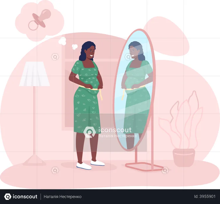 Mother expecting baby  Illustration