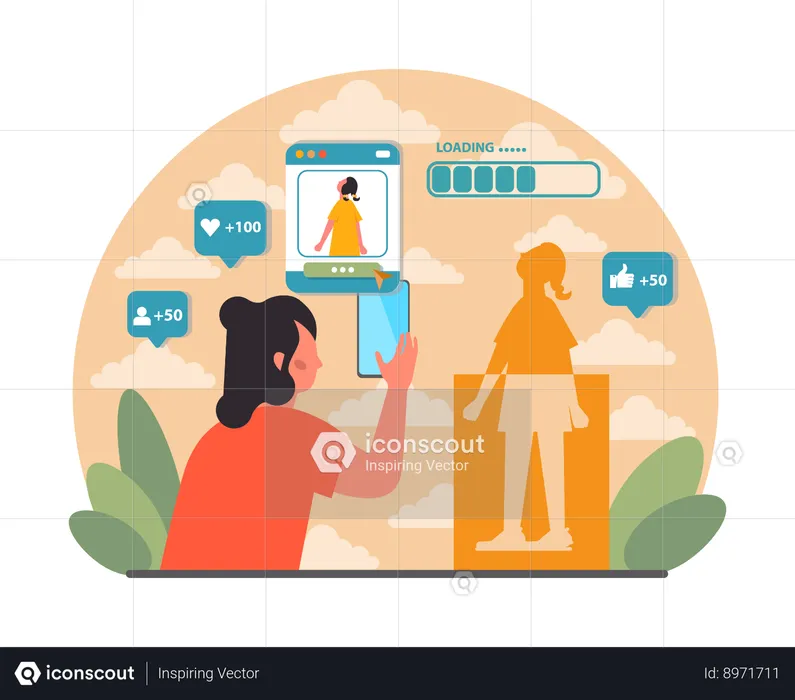 Mother  frequently sharing their child personal data and details on social media  Illustration