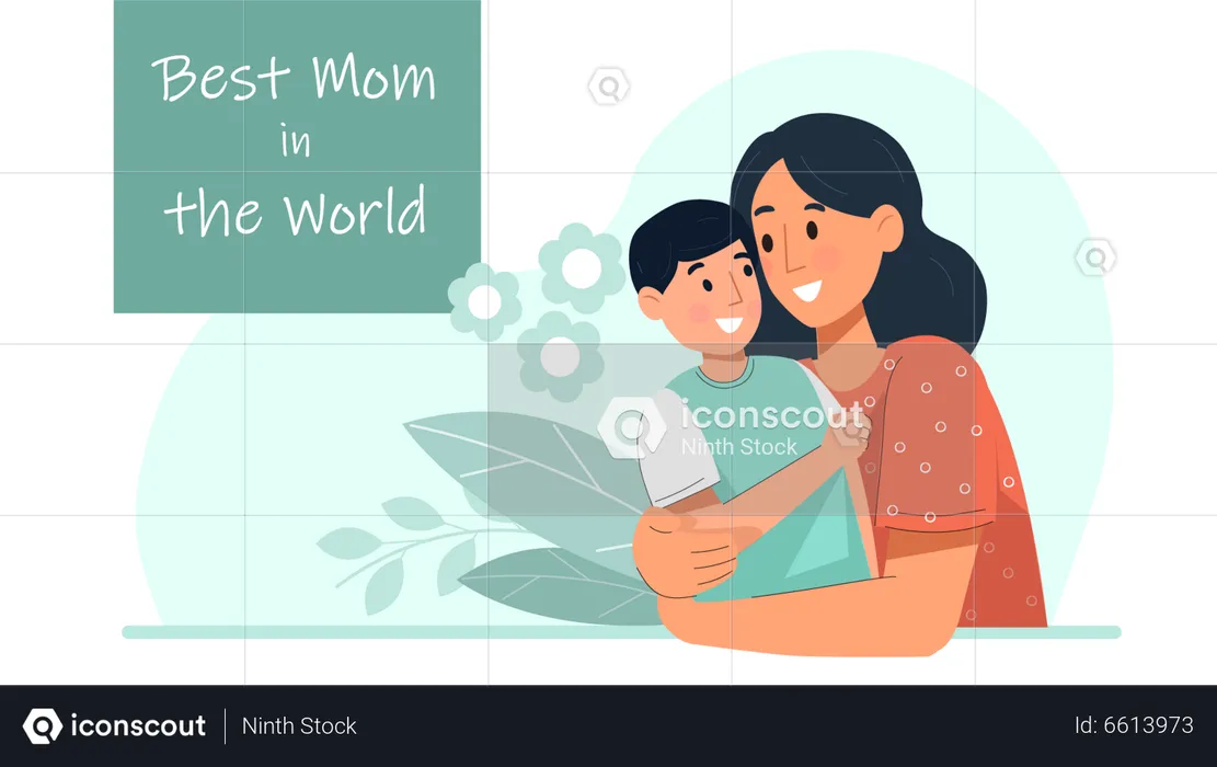 Mothers Day celebration  Illustration