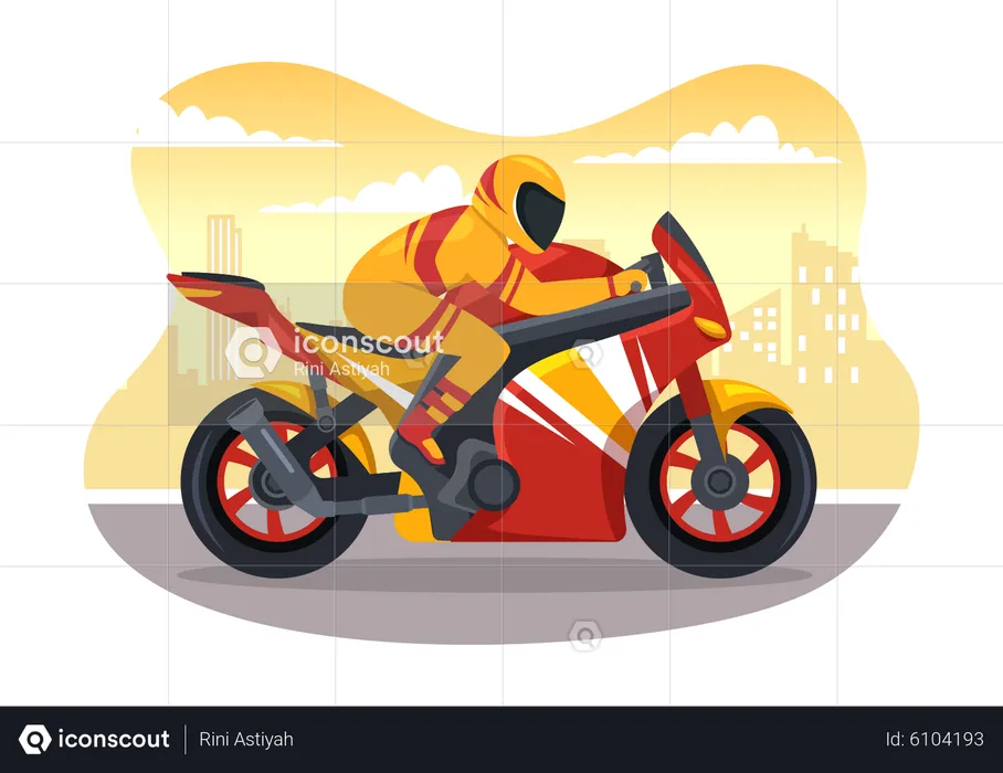 Motorbike race  Illustration