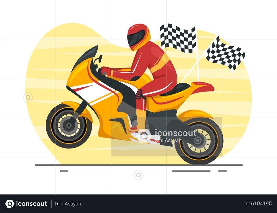 Motorcycle Racing  Illustration