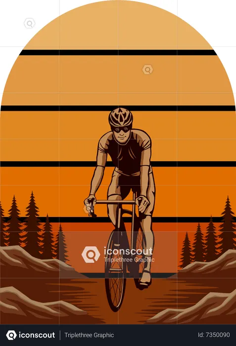 Mountain bike explore outdoors life  Illustration