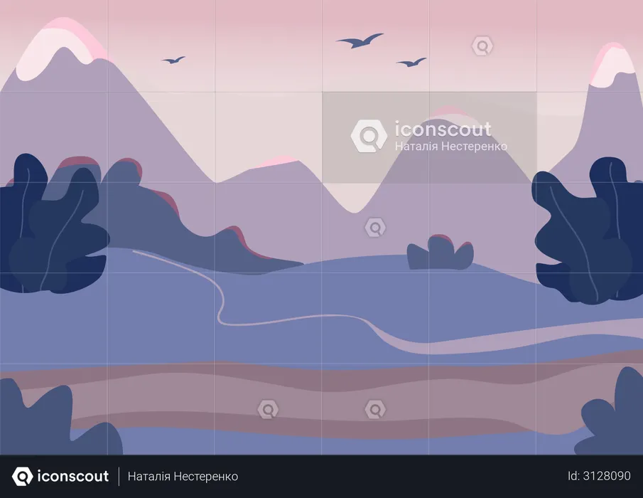 Mountain terrain  Illustration