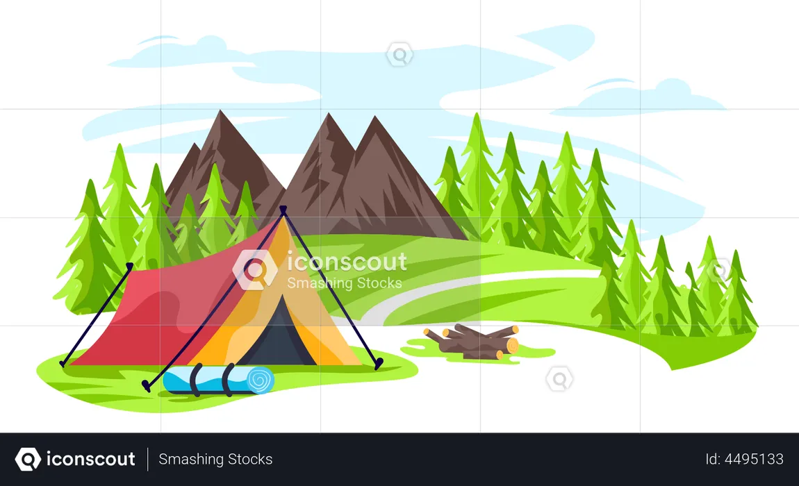 Mountains Adventure  Illustration