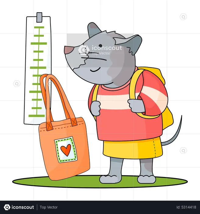 Mouse using reusable bags  Illustration