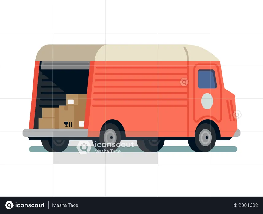 Movers truck  Illustration