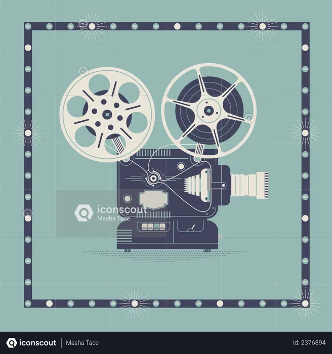 Movie camera  Illustration