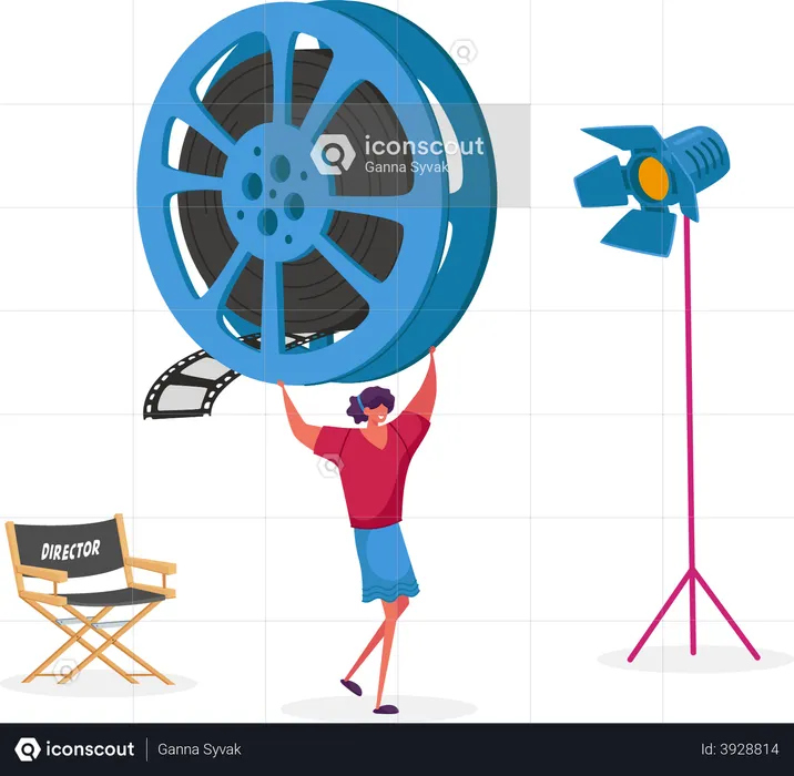 Movie making process  Illustration