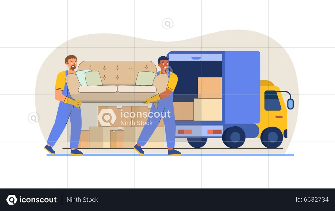 Moving House Service  Illustration