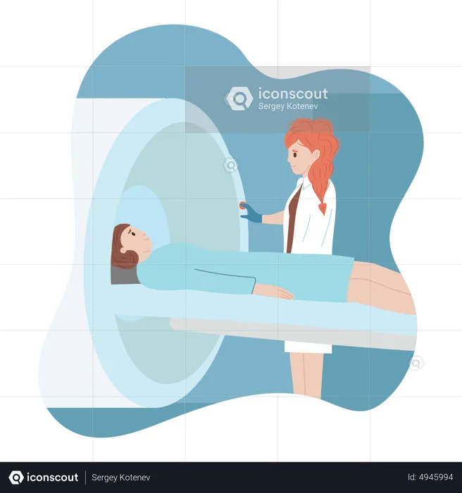 Mri scanning  Illustration