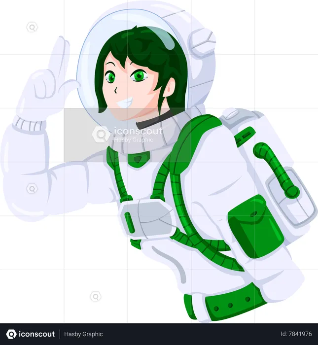 Mujer astronauta  Ilustración