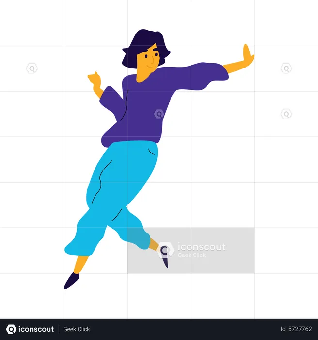 Pose de baile femenina  Ilustración