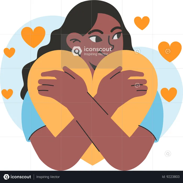 Mujer con amor propio  Ilustración