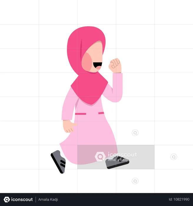 Mujer hijab  Ilustración