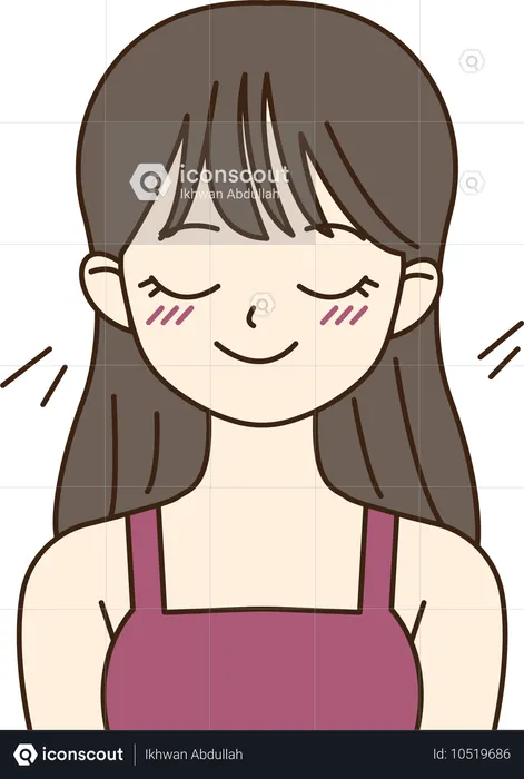 Mujer con sonrisa  Ilustración