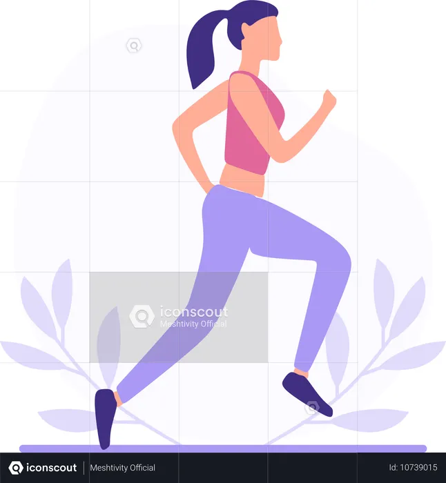 Mujer corriendo  Ilustración