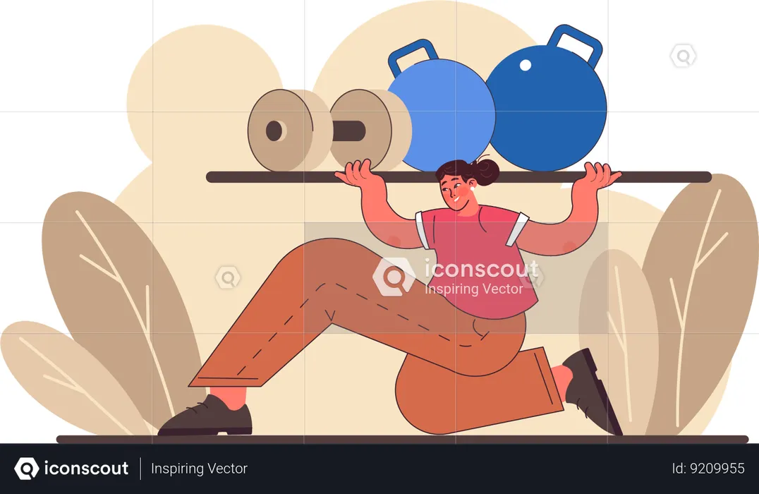 Mujer en forma  Ilustración