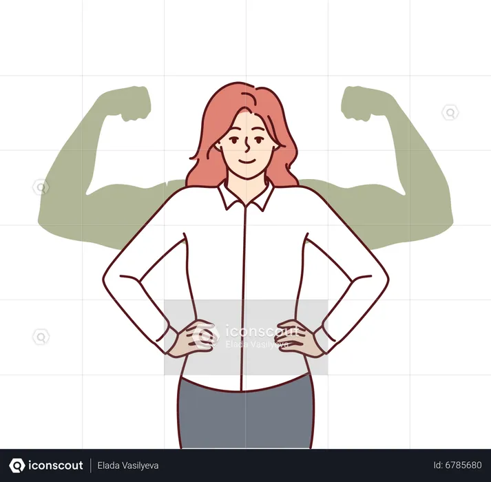 Mujer fuerte  Ilustración