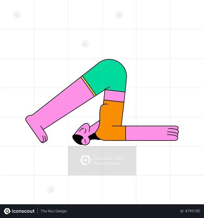 Mujer haciendo ejercicio de yoga  Ilustración