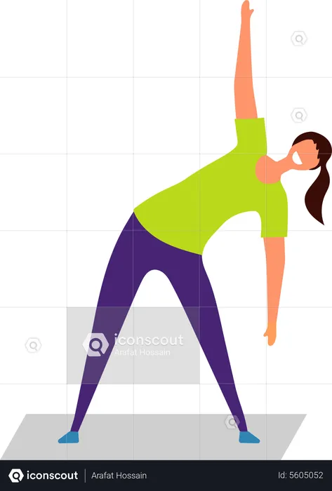 Mujer haciendo ejercicio  Ilustración