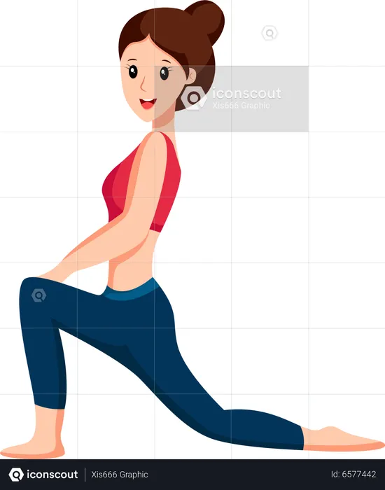 Mujer haciendo yoga  Ilustración