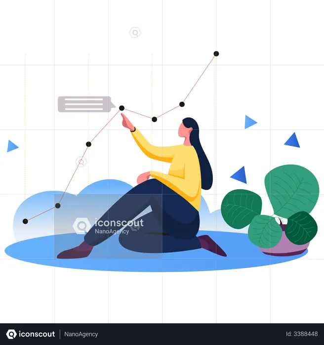 Inversionista analizando el mercado de valores  Ilustración