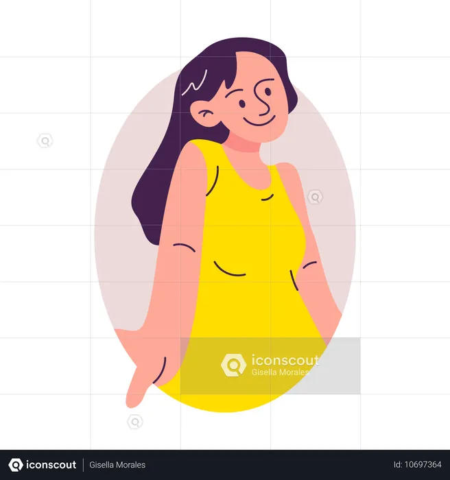 Mujer espiando  Ilustración