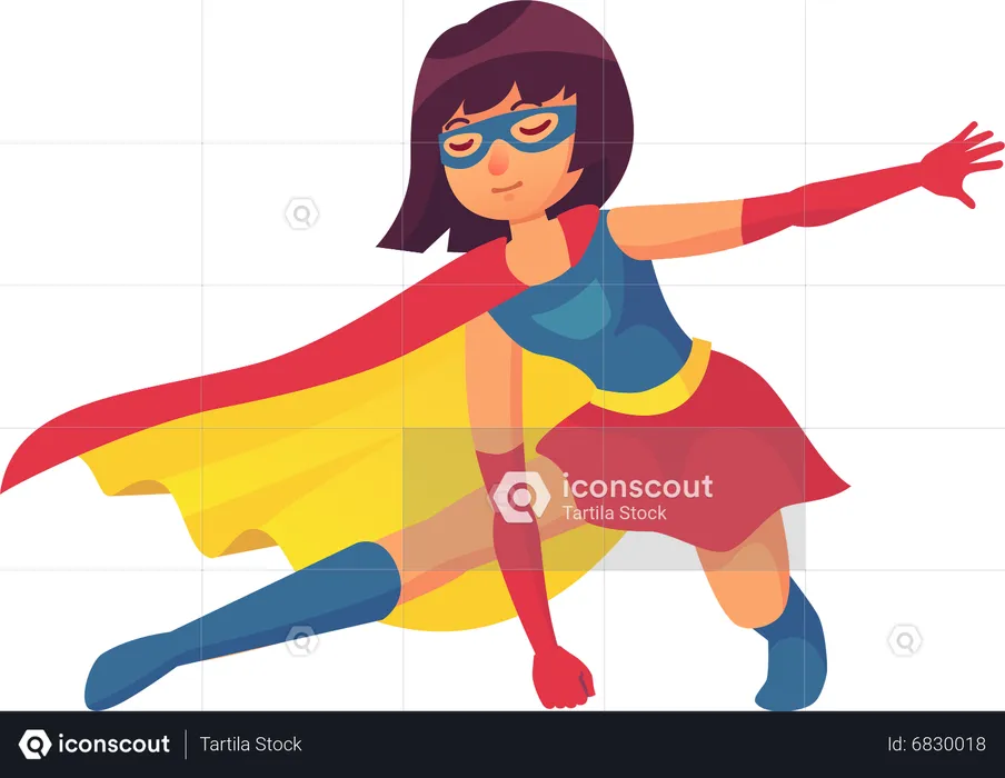 Mujer superheroe  Ilustración