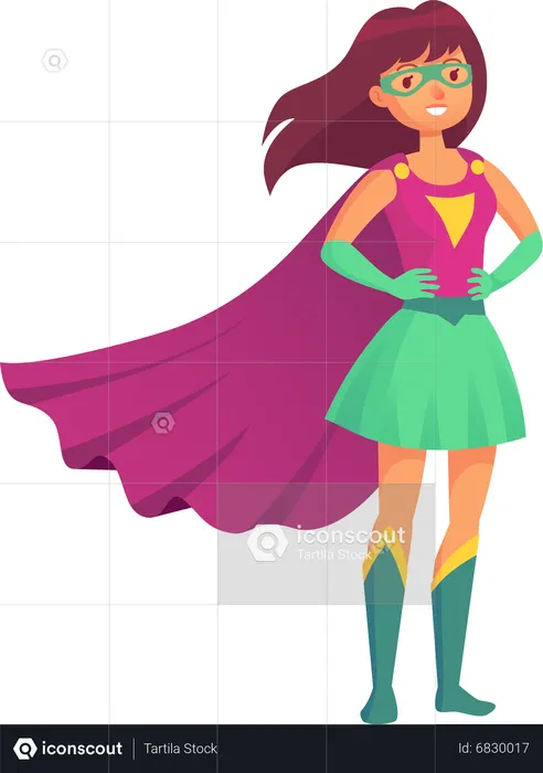 Mujer superheroe  Ilustración