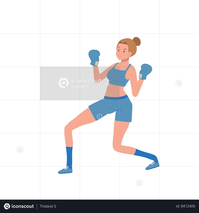 Mulher Boxe  Ilustração