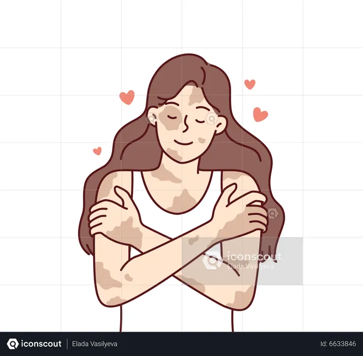 Mulher com amor próprio  Ilustração