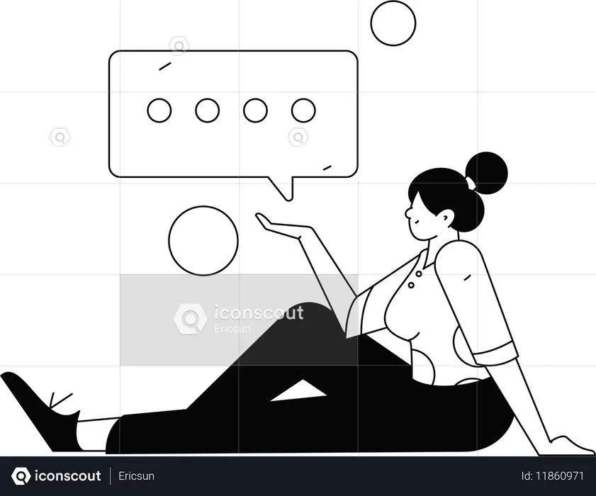Mulher de negócios trabalhando em uma tarefa  Ilustração