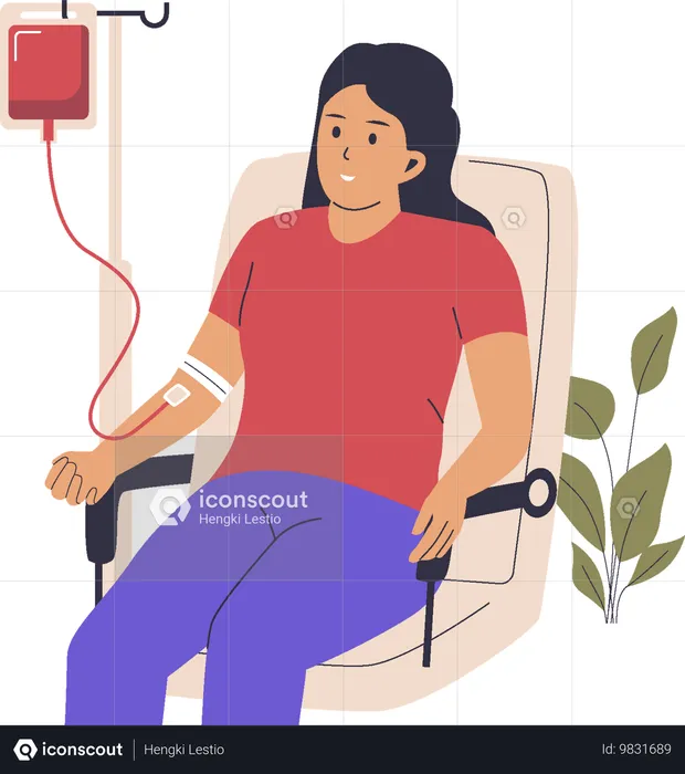 Doadora de sangue feminina  Ilustração