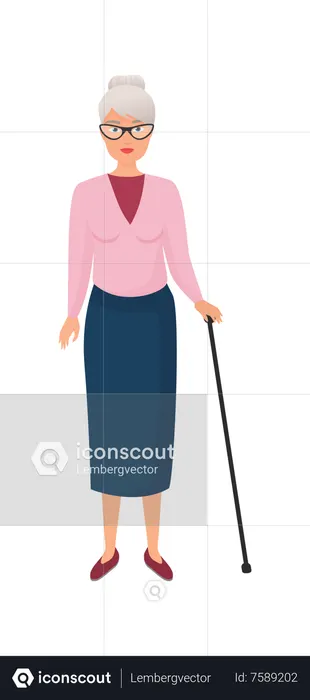 Mulher idosa  Ilustração