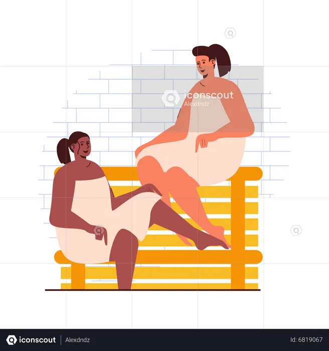 Mulher no spa  Ilustração
