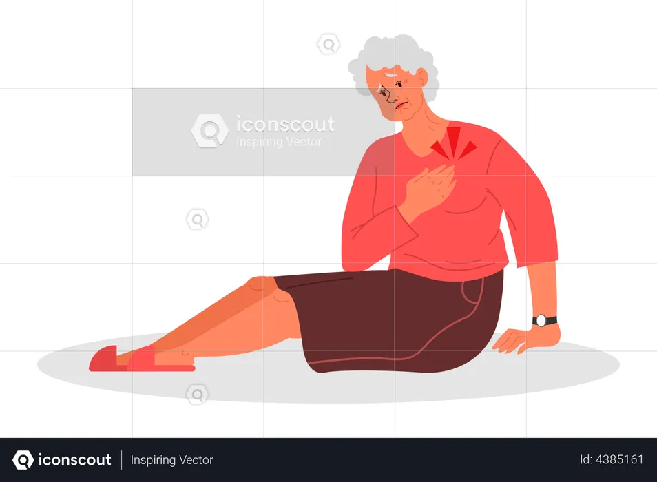 Mulheres aposentadas sofreram ataque cardíaco  Ilustração