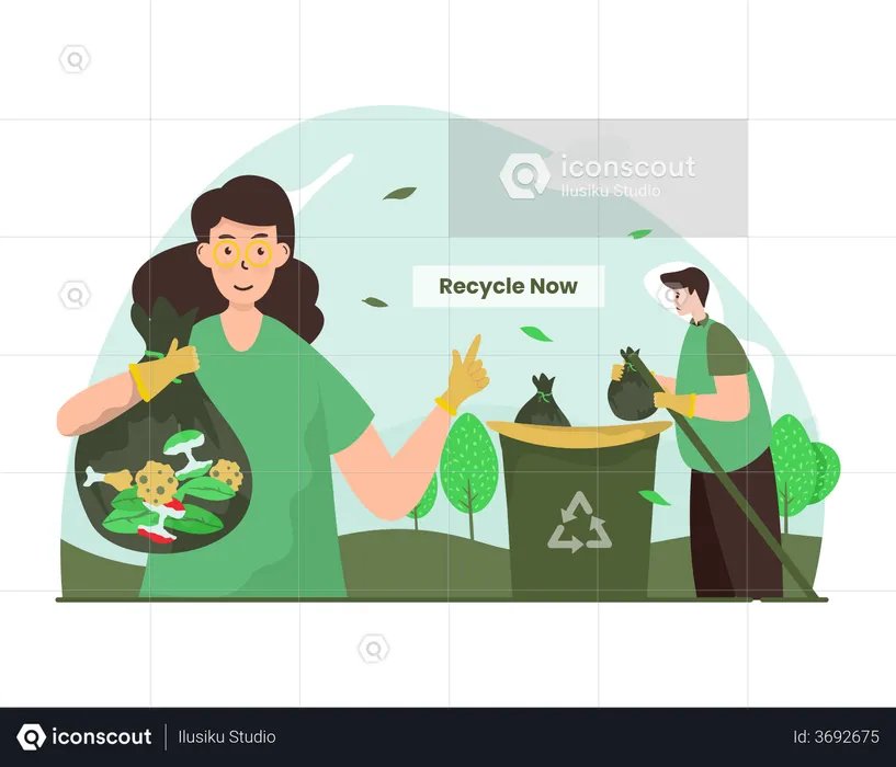 Jetzt recyceln  Illustration