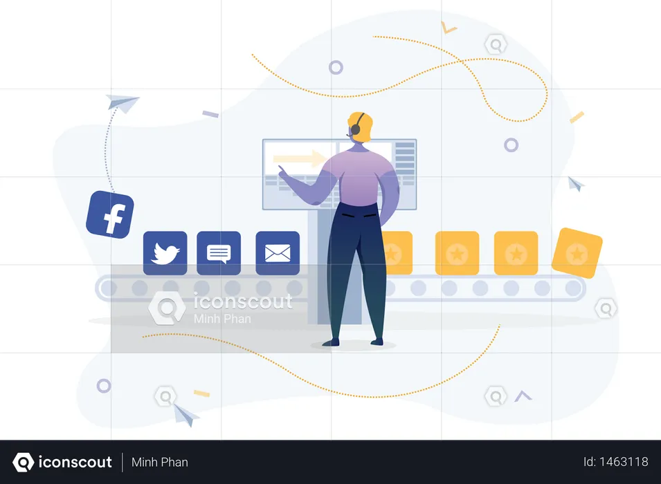 Multichannel helpdesk  Illustration