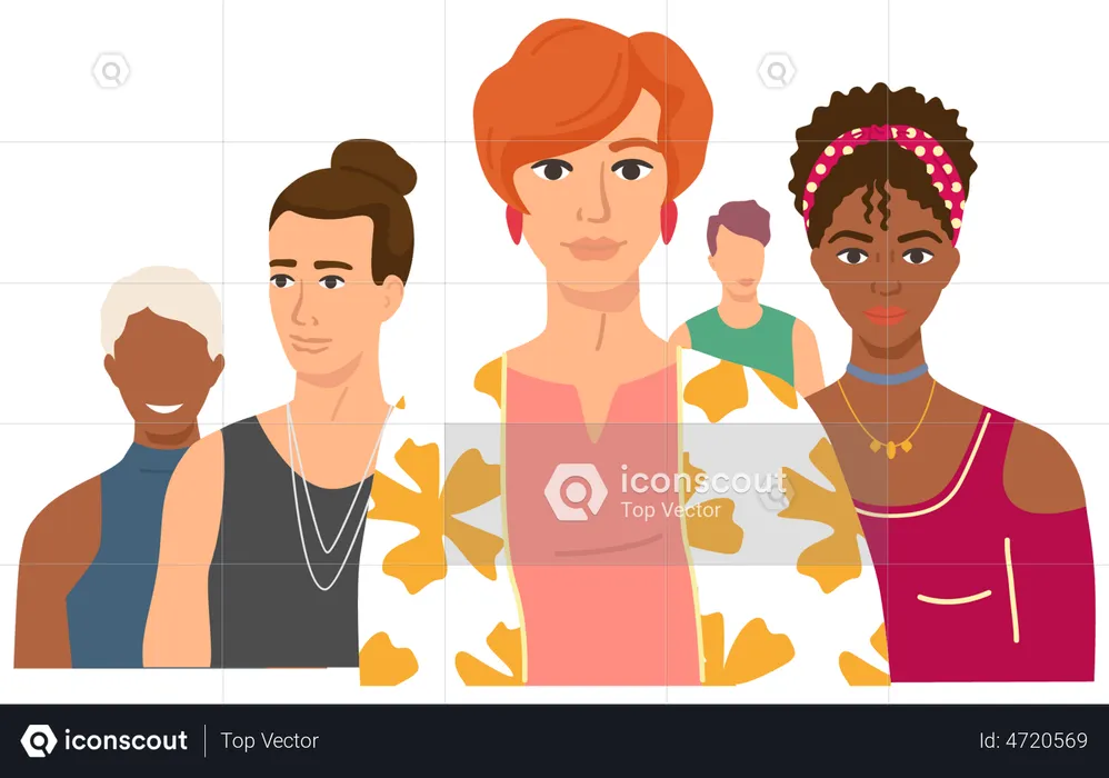 Multicultural Community  Illustration